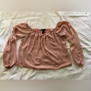 Light pink off the shoulder top